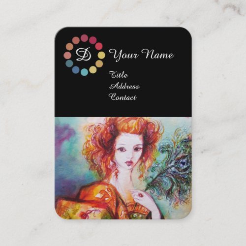 ROMANTIC WOMAN BEAUTY MAKE UP ARTIST COLOR PALETTE BUSINESS CARD