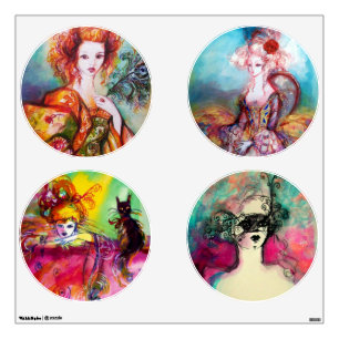 ROMANTIC WOMAN FINE ART COLLECTION WALL STICKER