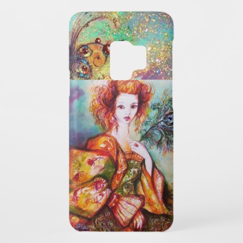 ROMANTIC WOMAN WITH SPARKLING PEACOCK FEATHER Case_Mate SAMSUNG GALAXY S9 CASE