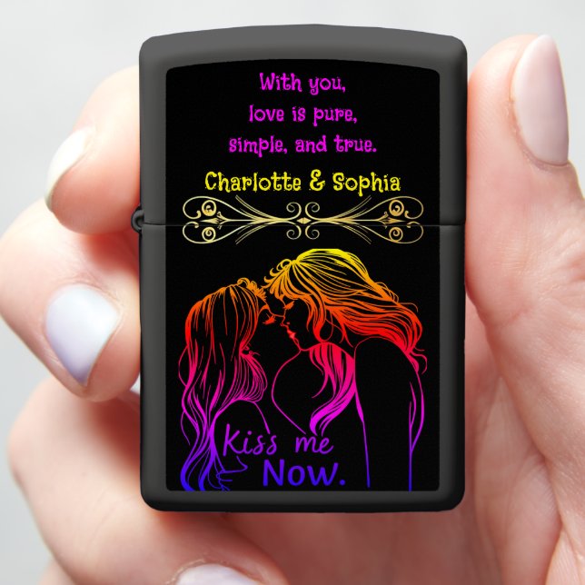 Romantic women for a playful time zippo lighter (In Hand)