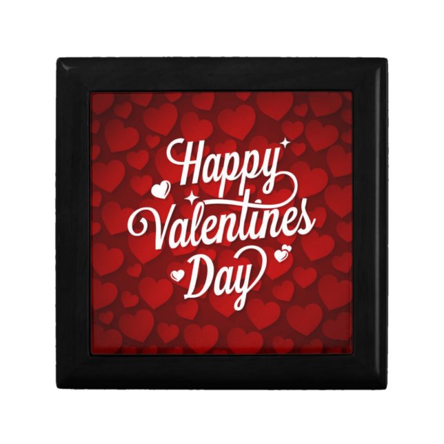 Romantic Wooden Jewelry Keepsake Box – Valentine’s (Front)