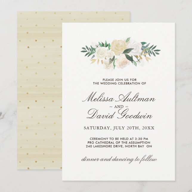 Romantic Woodland  Wedding Invitations (Front/Back)