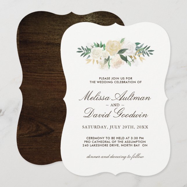 Romantic Woodland  Wedding Invitations (Front/Back)