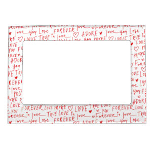 Romantic Words Valentines Day Magnetic Frame