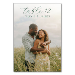 Romantic Yellow Floral Photo Table Number