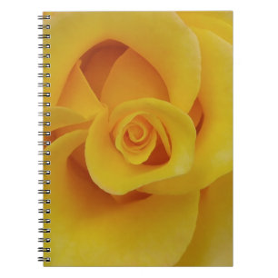 Romantic Yellow Rose Petals Notebook