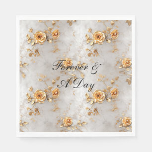 Romantic Yellow Roses Napkins