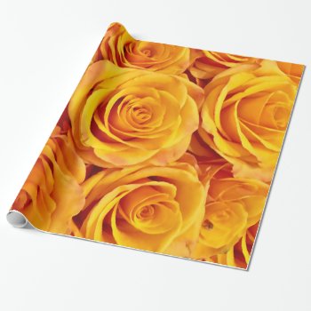 Romantic Yellow Roses Wrapping Paper by PattiJAdkins at Zazzle