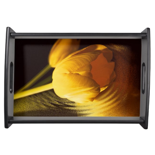 Romantic Yellow Tulip Serving Tray (Front)