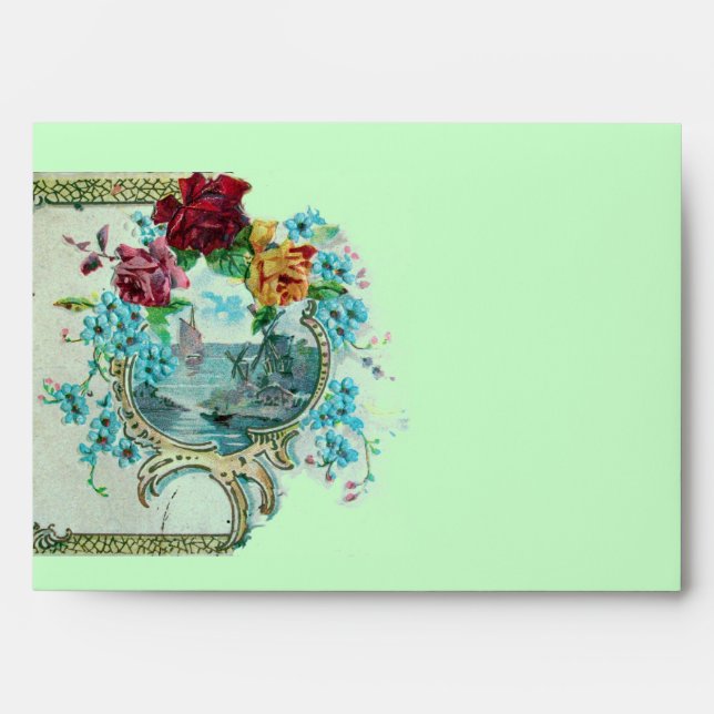 ROMANTICA 3 pink blue red green Envelope (Front)