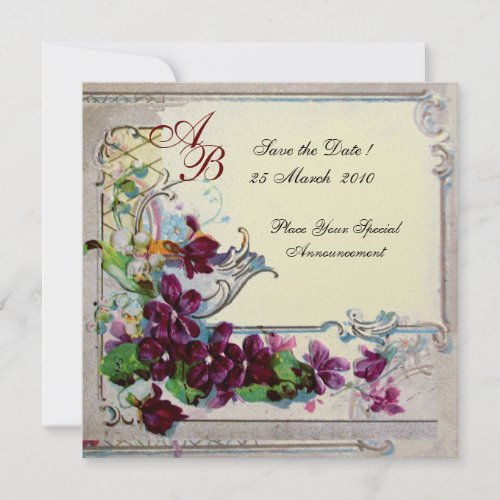 ROMANTICA  4 MONOGRAM 2gold metallic paper Invitation