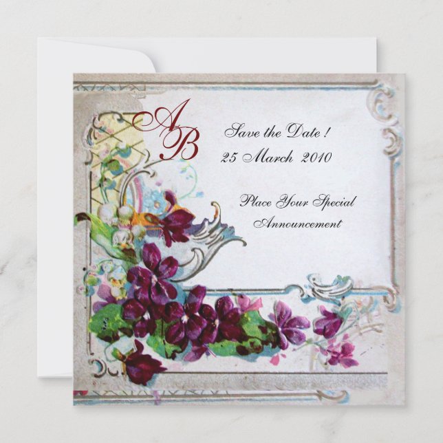 ROMANTICA  4 MONOGRAM 2 INVITATION (Front)