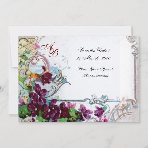 ROMANTICA  4 MONOGRAM INVITATION