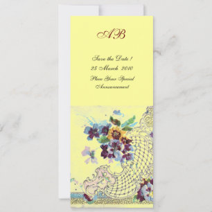 ROMANTİCA Blue Yellow Floral Wedding Programme Invitation