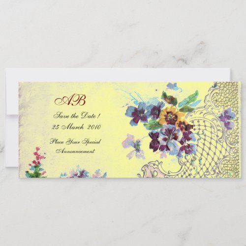 ROMANTİCA Blue Yellow Floral Wedding Programme Invitation