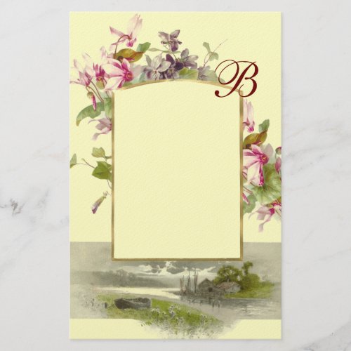 ROMANTİCA MONOGRAM  CYCLAMENSpink green cream Stationery