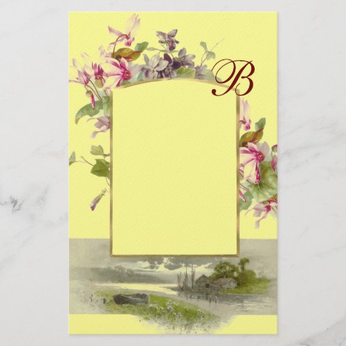 ROMANTİCA MONOGRAM  CYCLAMENSpink green yellow Stationery