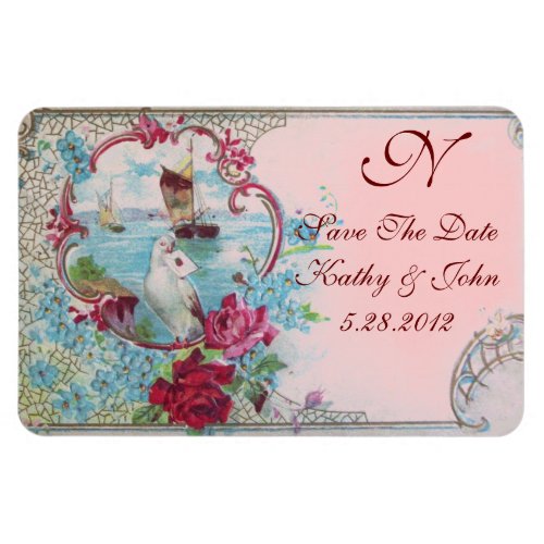 ROMANTİCA  MONOGRAM Save The Date Magnet