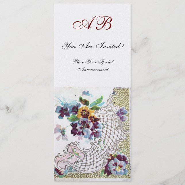ROMANTİCA Pink Blue White Floral Wedding Programme Program (Front)
