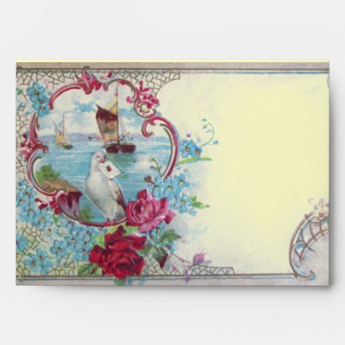 ROMANTICA pink red blue cream Envelope