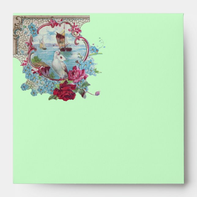 ROMANTICA  pink red blue green Envelope (Front)