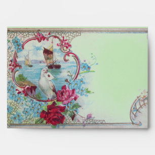 ROMANTICA. pink red blue green Envelope