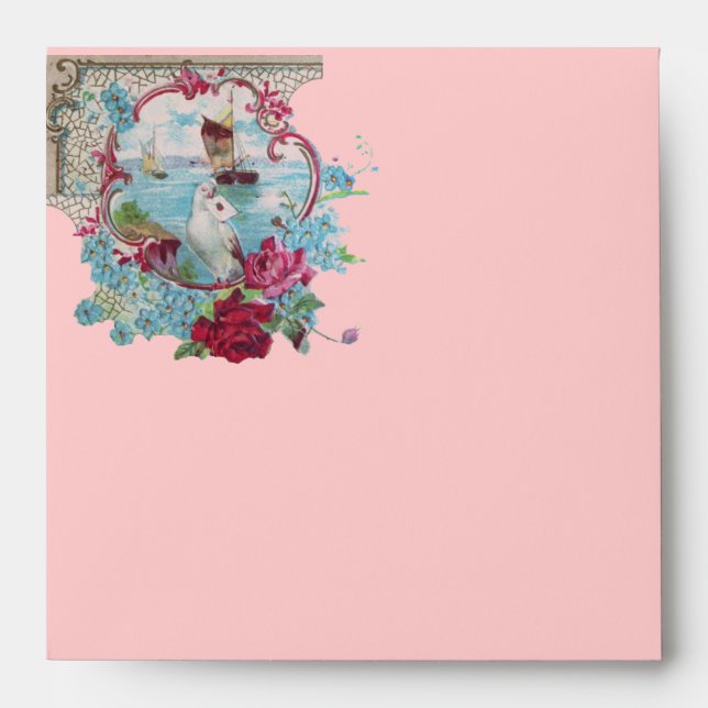 ROMANTICA  pink red blue white Envelope (Front)