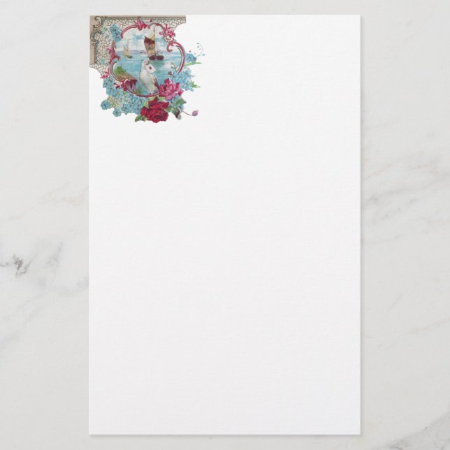 ROMANTİCA ,pink red blue white Stationery (Front)