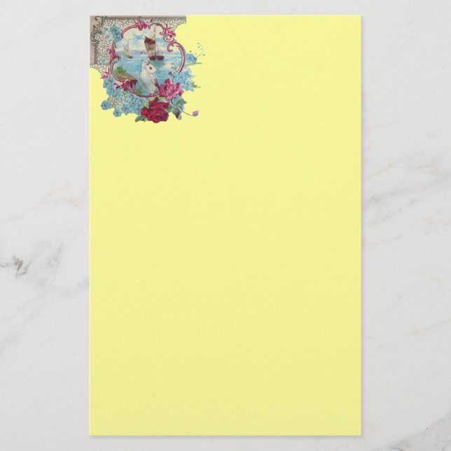 ROMANTİCA ,pink red blue yellow Stationery (Front)