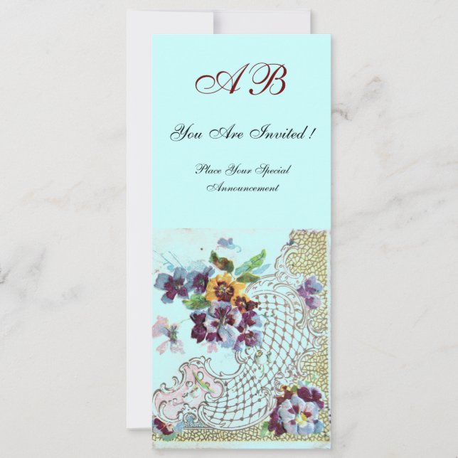 ROMANTİCA Pink Teal Blue Floral Wedding Programme (Front)