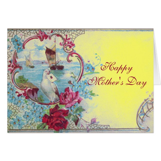 ROMANTICA / WHITE DOVE WITH LETTER MOTHER'S DAY (Front Horizontal)