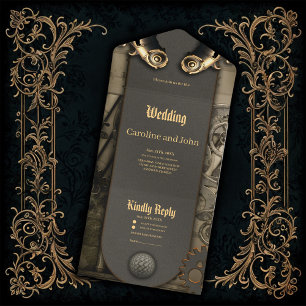 Romanticism in wheels and tubes the steampunk soul all in one invitation