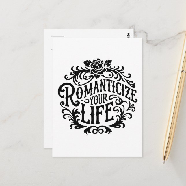 Romanticize your life postcard (Front/Back In Situ)
