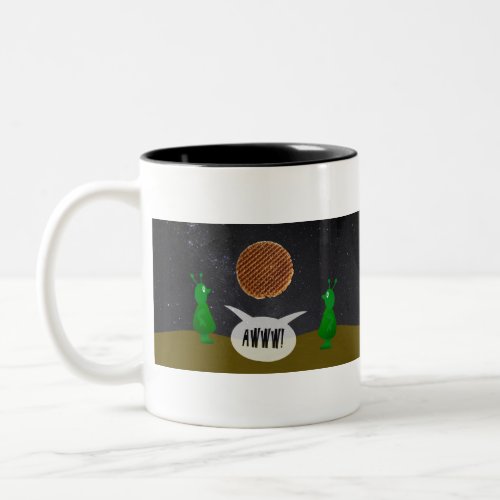 Romantische momenten bij de opkomst van de maan Two_Tone coffee mug