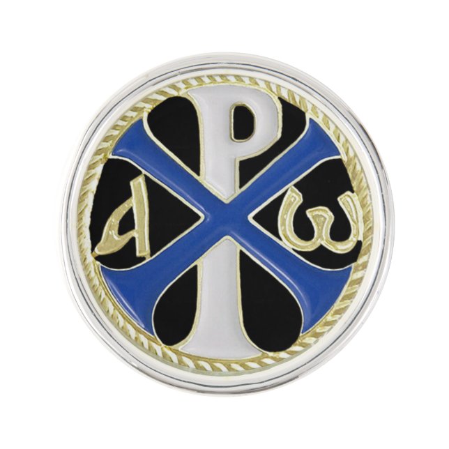Romanus Pinus Christogrammae (Chi-Rho)  Lapel Pin (Front)