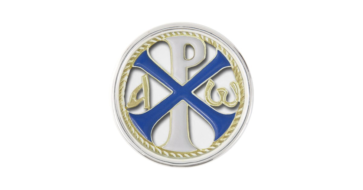 Romanus Pinus Christogrammae (Chi-Rho) Lapel Pin | Zazzle