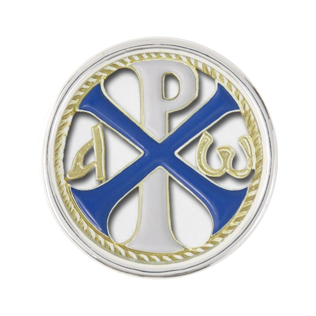 Romanus Pinus Christogrammae (Chi-Rho) Lapel Pin (Front)