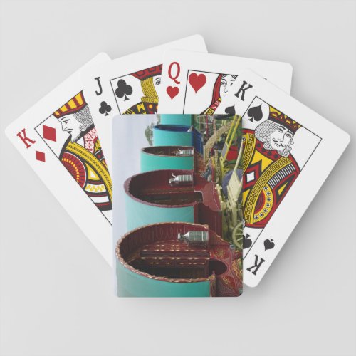 Romany gypsy caravans poker cards