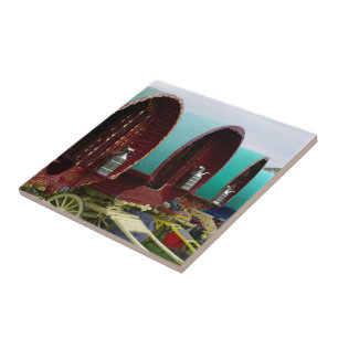 Romany gypsy caravans tile