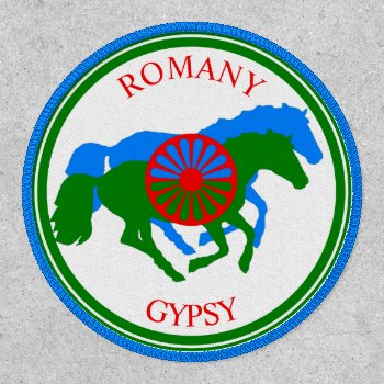 Romany Gypsy Flag And Horses Patch by customthreadz at Zazzle