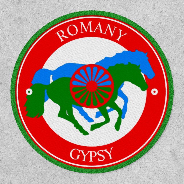 Romany Gypsy flag and horses Patch (Front)