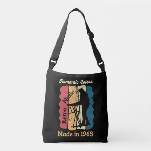 Romatic colors retro music design Crossbody Bags