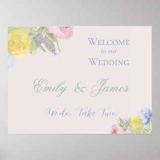 Romatic Wedding Welcome Sign