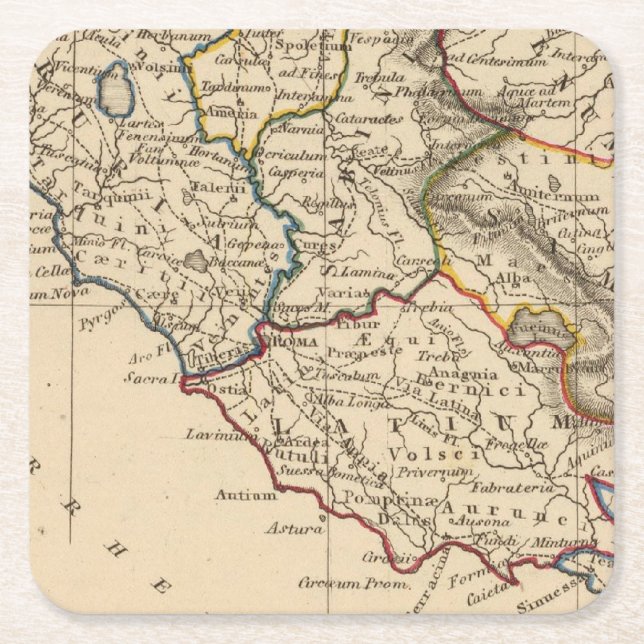 Rome 3 square paper coaster (Front)