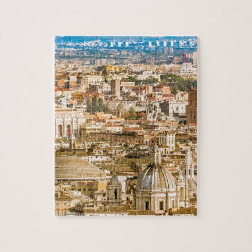 Rome Aerial View From Saint Peter Basilica Jigsaw Puzzle