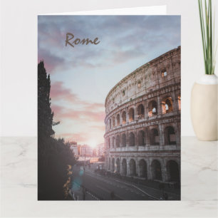 Rome Ancient Architecture sunset cityscape Card