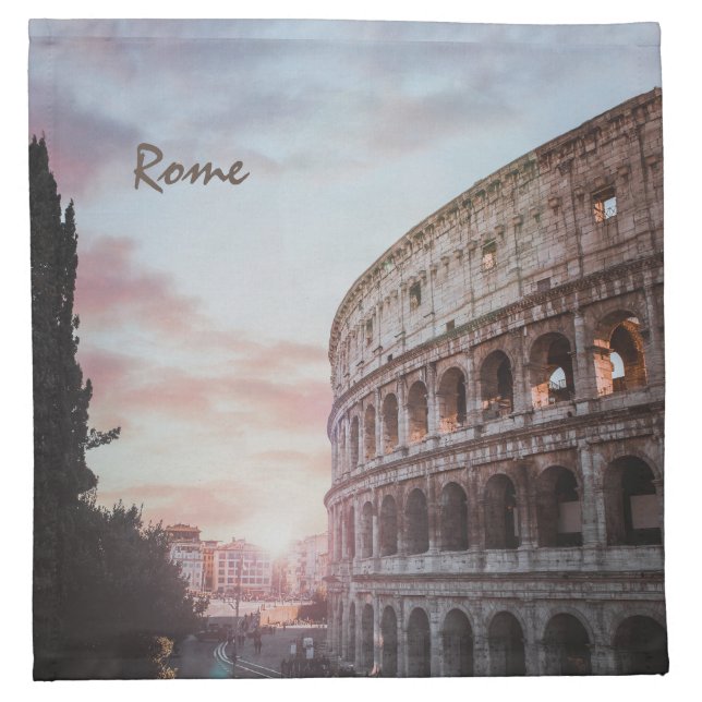 Rome Ancient Architecture sunset cityscape Cloth Napkin (Front)