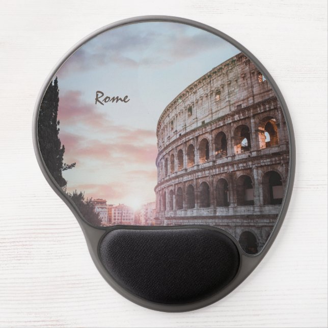 Rome Ancient Architecture sunset cityscape Gel Mouse Pad (Front)