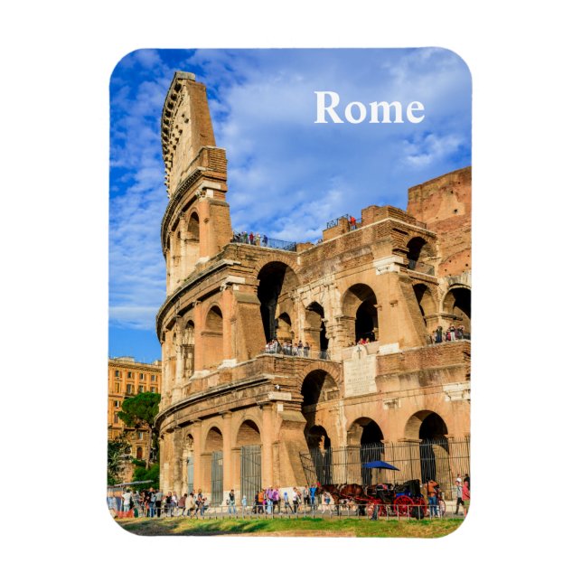Rome and Colosseum Vinyl Magnet (Vertical)