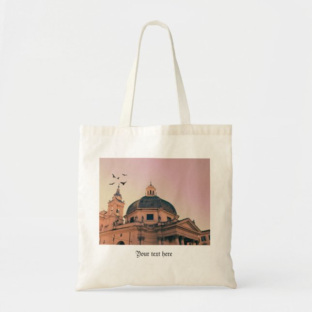 Rome architecture & statues sculpture personalized tote bag (Front)